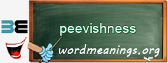 WordMeaning blackboard for peevishness